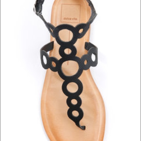Dolce Vita Shoes - Dolce Vita Black Cutout Thong - size 9.5 remains